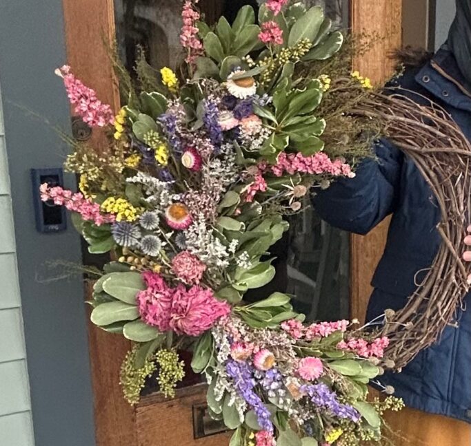 Custom Fresh-Dried Floral Wreath 20"