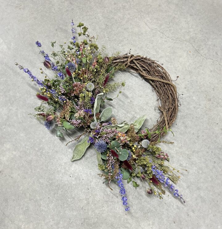 Custom Fresh-Dried Floral Wreath 20" - Image 7