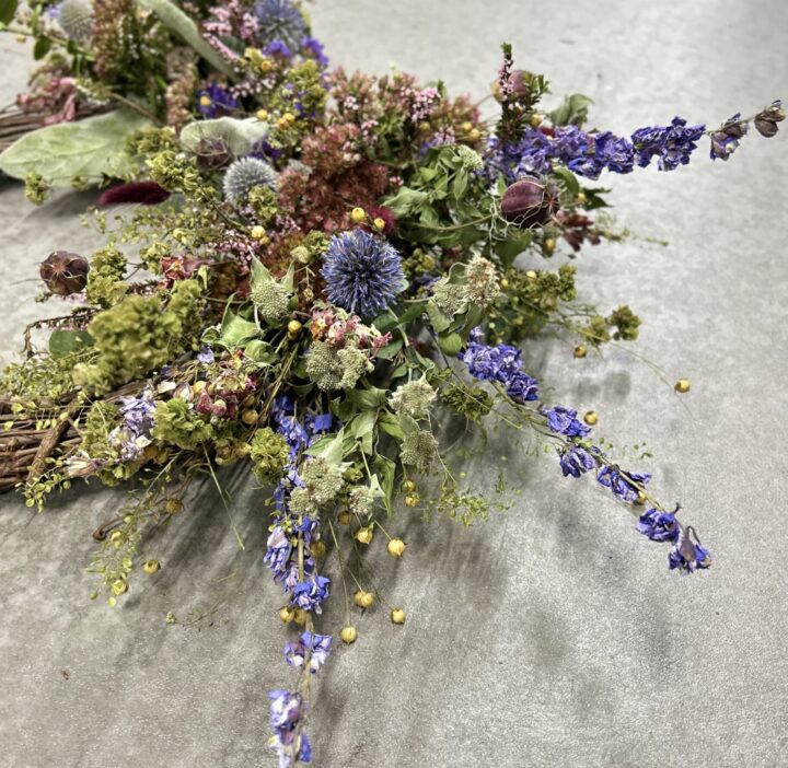 Custom Fresh-Dried Floral Wreath 20" - Image 6