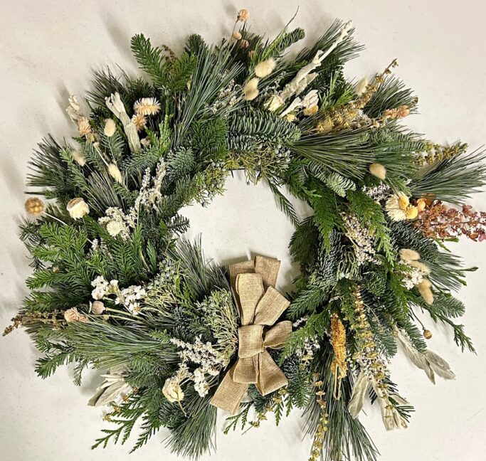 Handcrafted 22-24" Winter Wreath