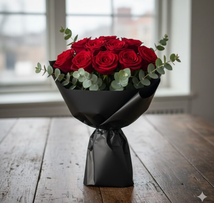 Lux Rose Vase Arrangement