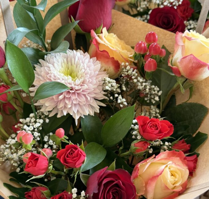 Sunset Romance Vase Arrangement